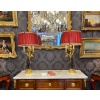 Paire de candélabres de style Louis XVI en bronze à décor de Faunes, montés en lampes | Biron 