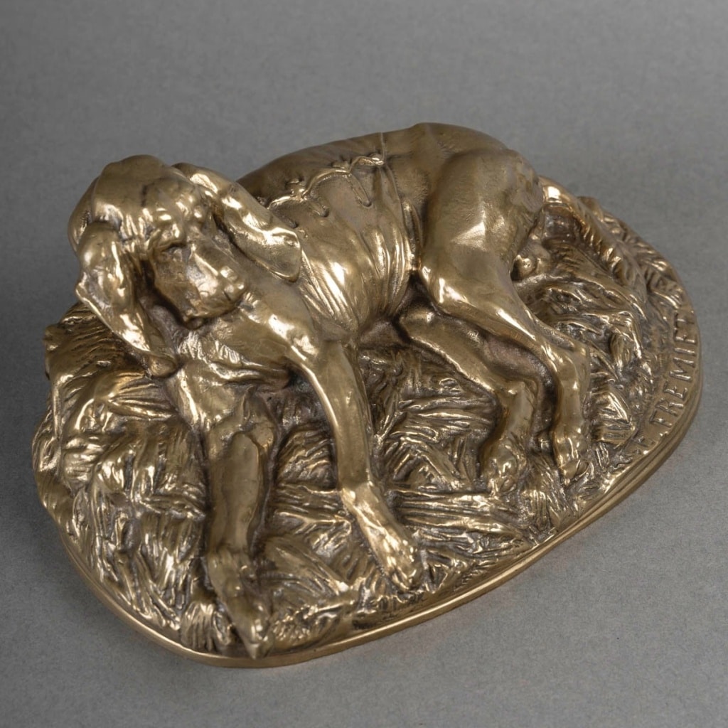 Sculpture – Chien De Meute , Emmanuel Frémiet (1824-1910) – Bronze | Biron 