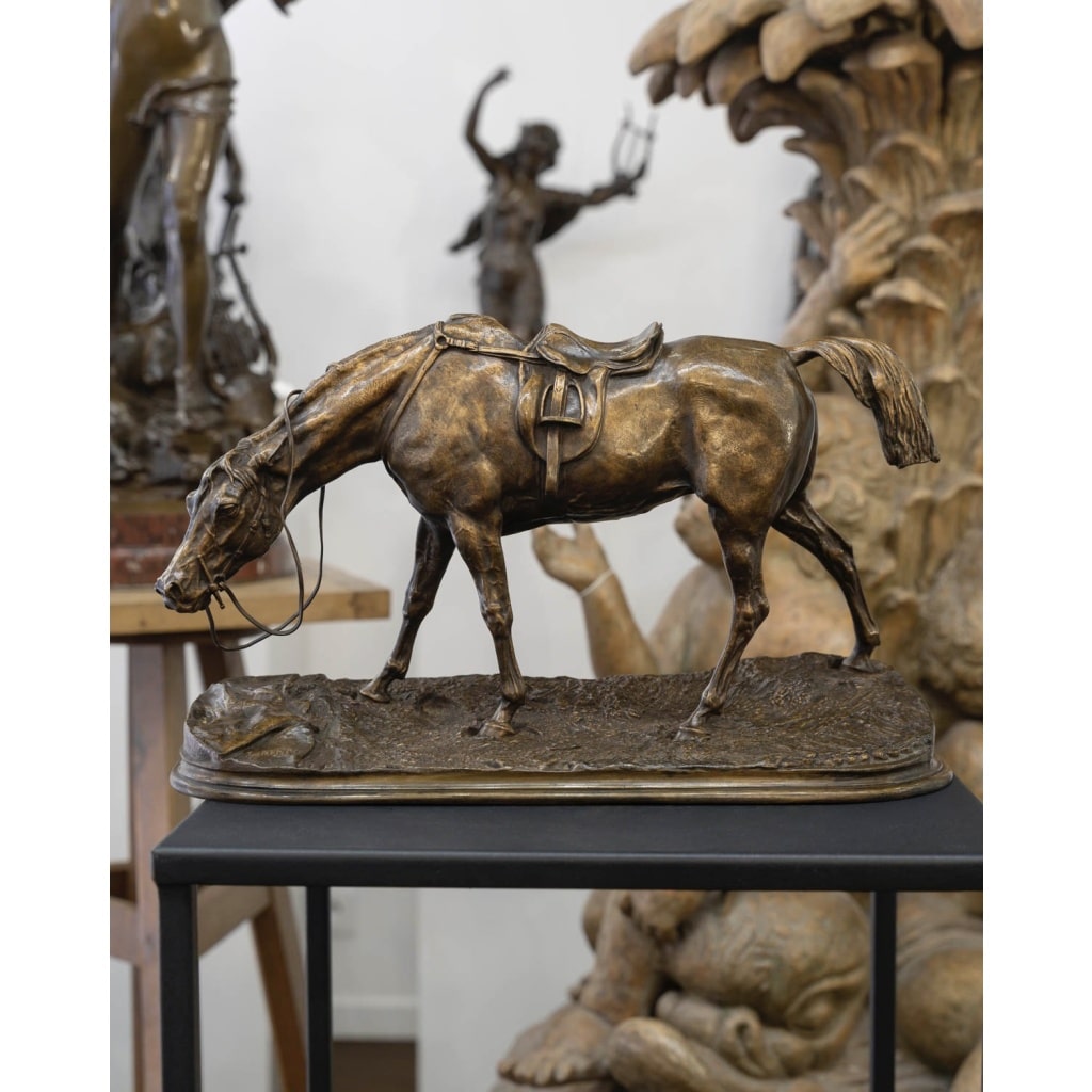 Sculpture – Jument à l’écurie , Pierre – Jules Mêne (1810-1879) – Bronze | Biron 