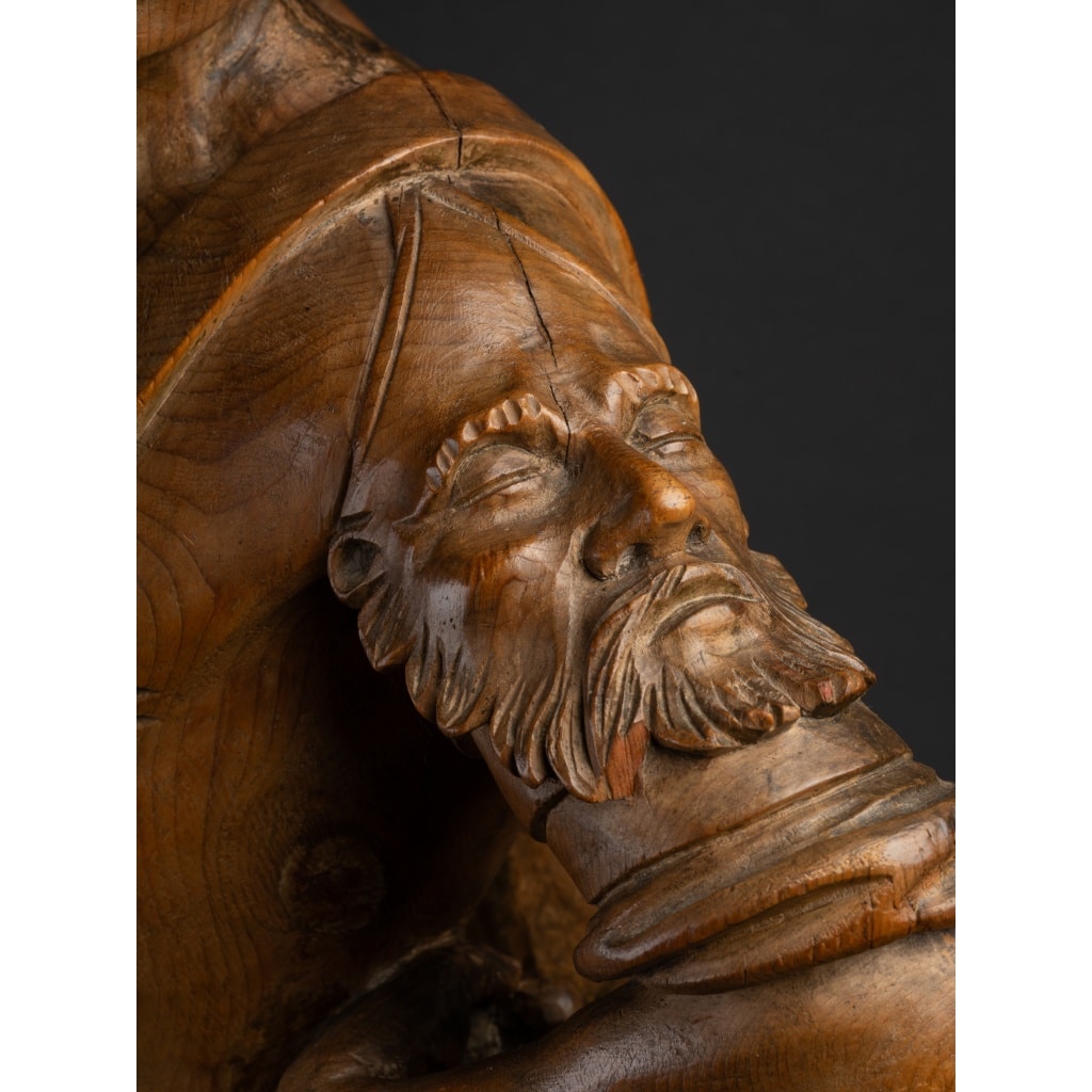Saint Florian – Sculpture en pin cembro, travail alpin (France ou Italie) du 17e siècle | Biron 