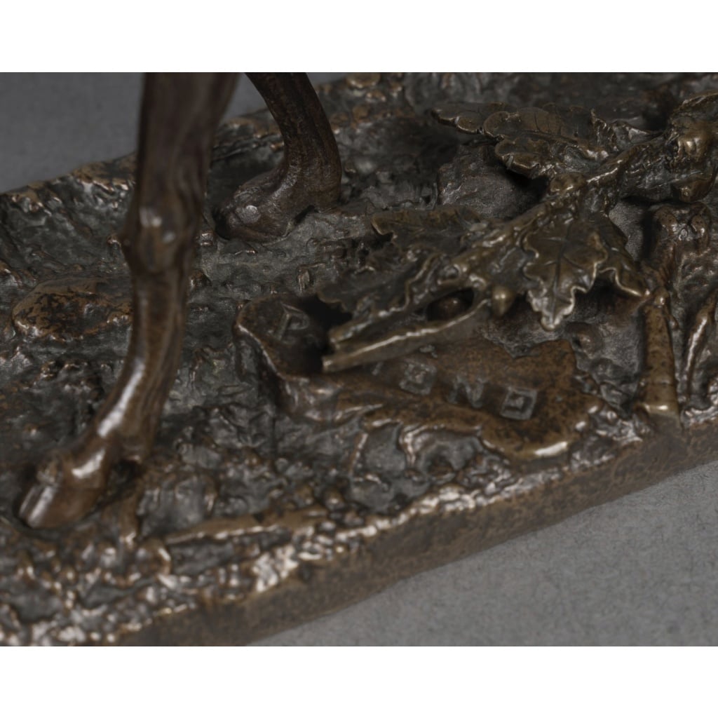 Sculpture – Le Cerf Marchant , Pierre – Jules Mêne (1810-1879) – Bronze | Biron 