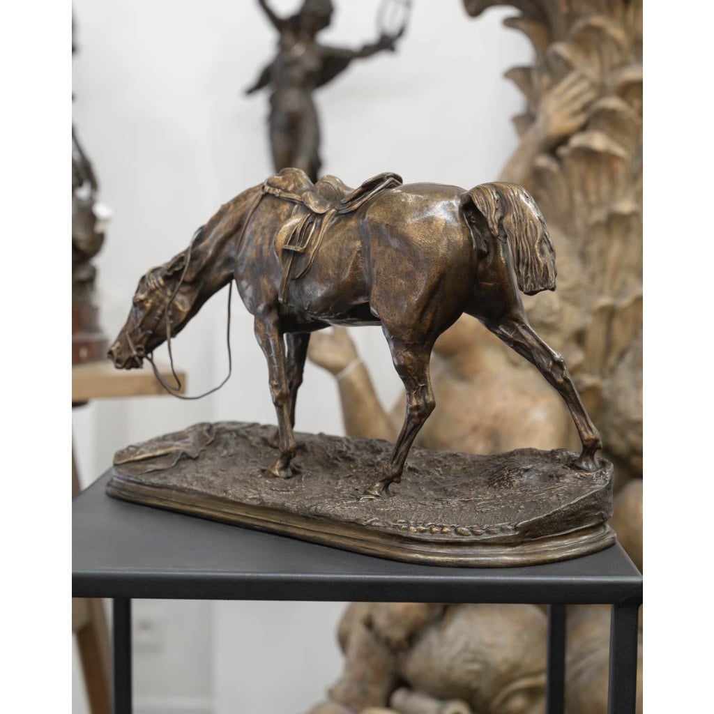 Sculpture – Jument à l’écurie , Pierre – Jules Mêne (1810-1879) – Bronze | Biron 