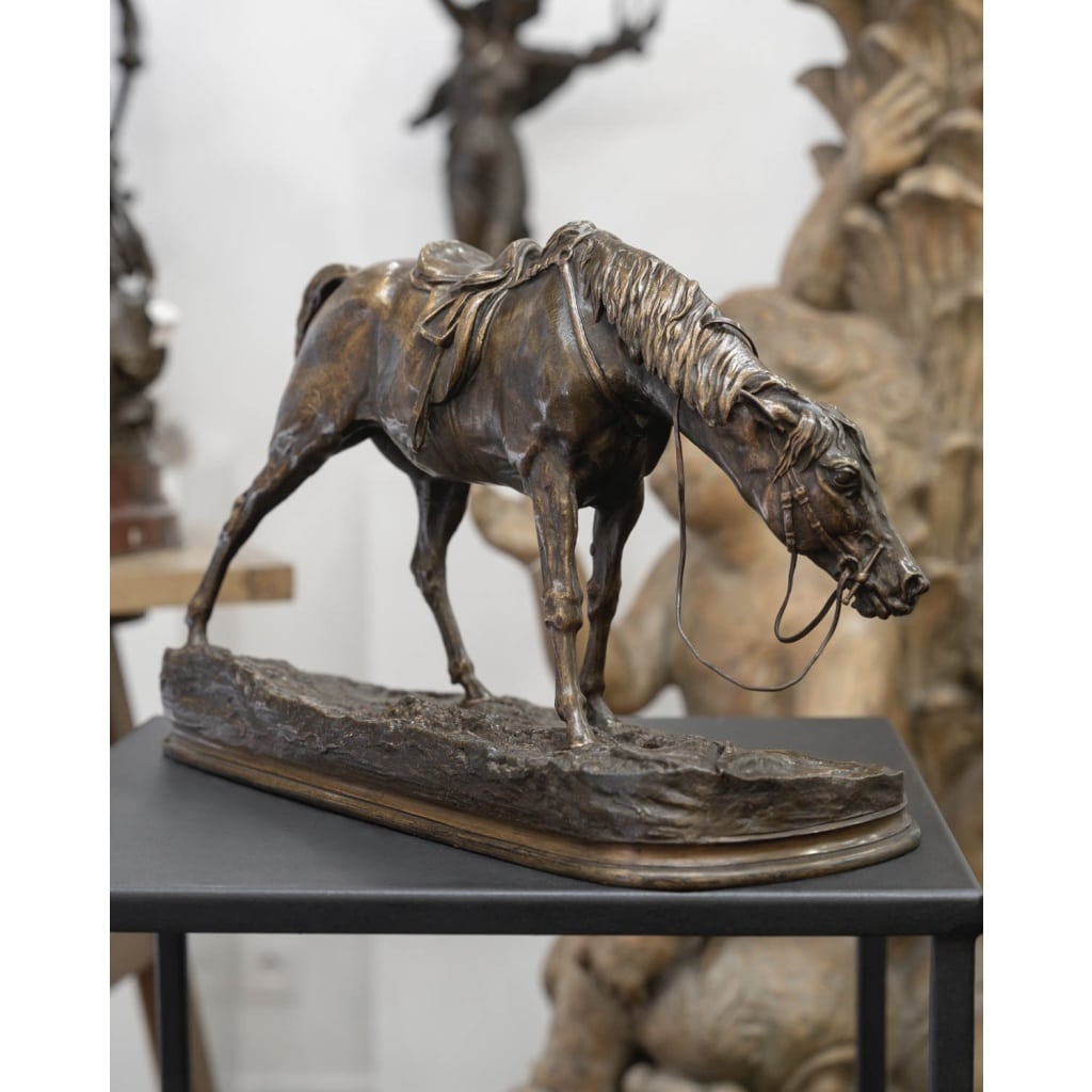 Sculpture – Jument à l’écurie , Pierre – Jules Mêne (1810-1879) – Bronze | Biron 