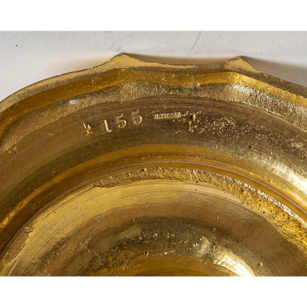 Paire d’appliques dite Aux Zéphyrs en bronze ciselé et doré XIXème siècle | Biron 