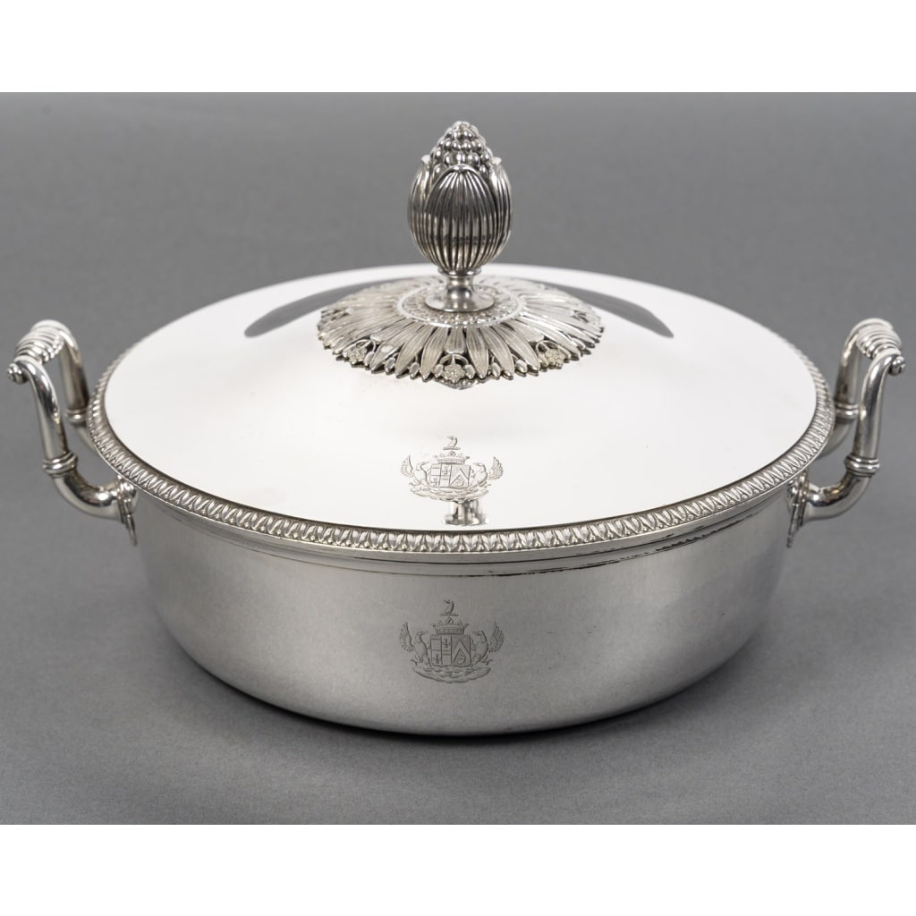 Jean Charles CAHIER – Légumier couvert en argent XIXe – 1818/1838 | Biron 
