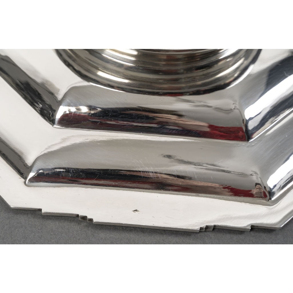 LAPPARRA – Paire de coupes sur pied argent massif XXe ART DECO | Biron 