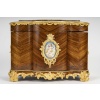 Tahan (attribué à)-coffret à Liqueurs En Bois De Rose Et Plaques De Porcelaine,1860 Circa | Biron 