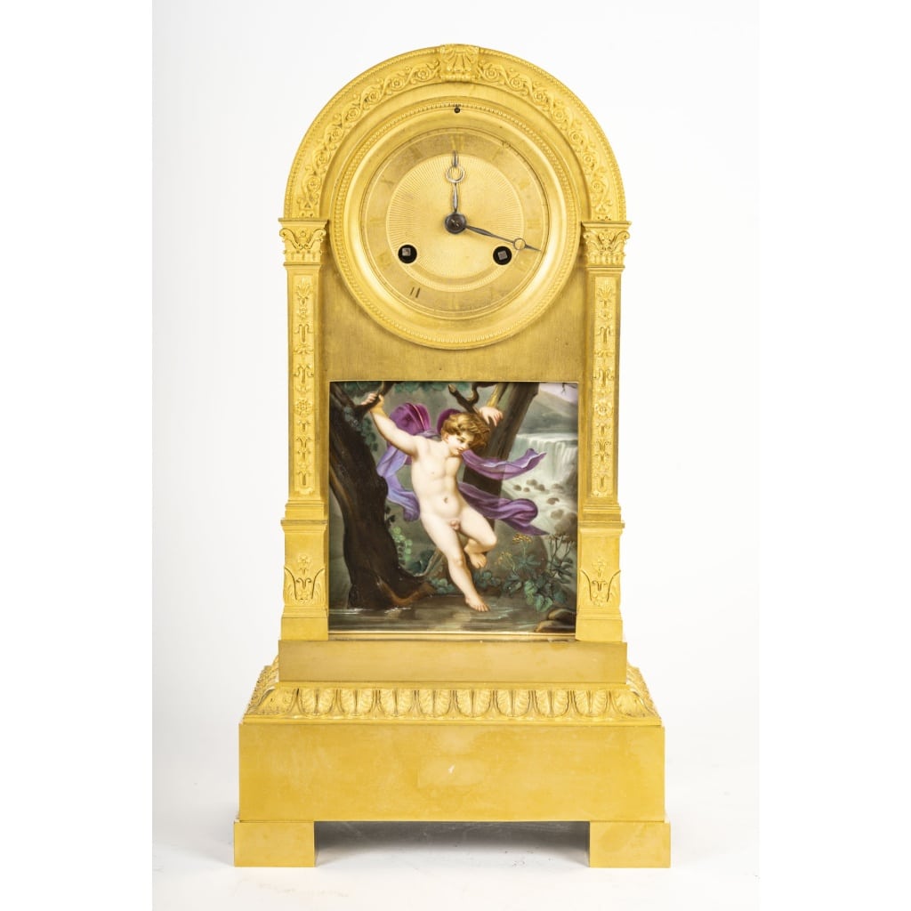 Pendule Restauration au » Jeune Zéphyr » de Prudhon, circa 1820 | Biron 