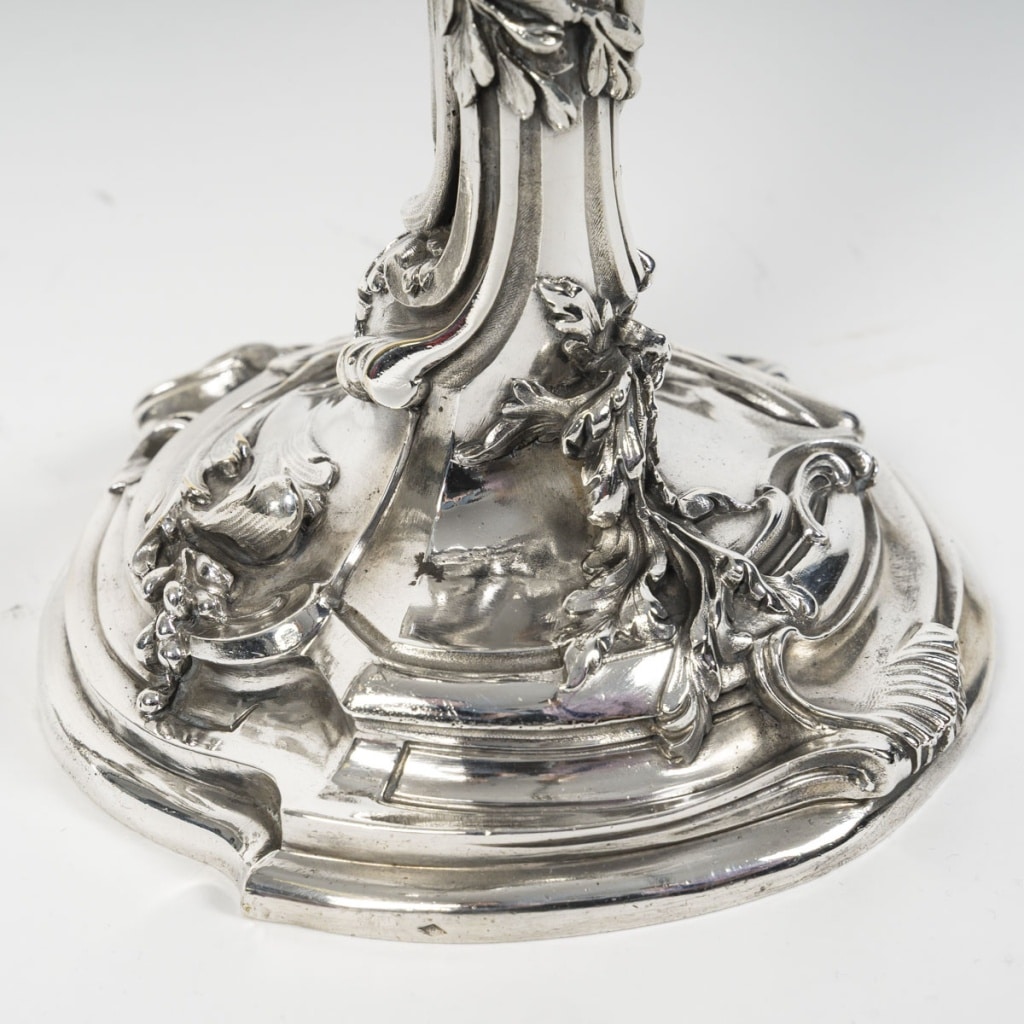 HARLEUX – Paire de candélabres Louis XV Epoque NAPOLEON III, XIXe | Biron 