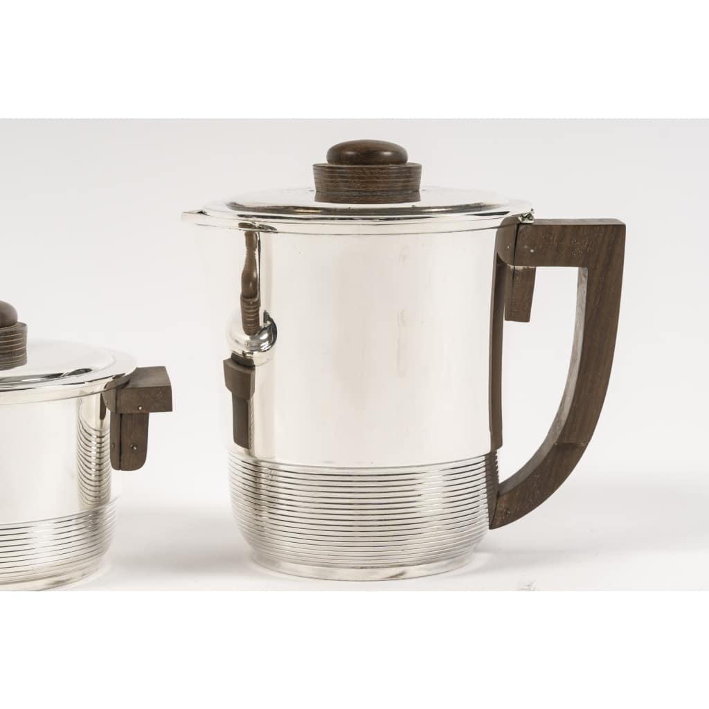 Fouquet Lapar – Service thé café 3 pièces argent massif ART DECO | Biron 