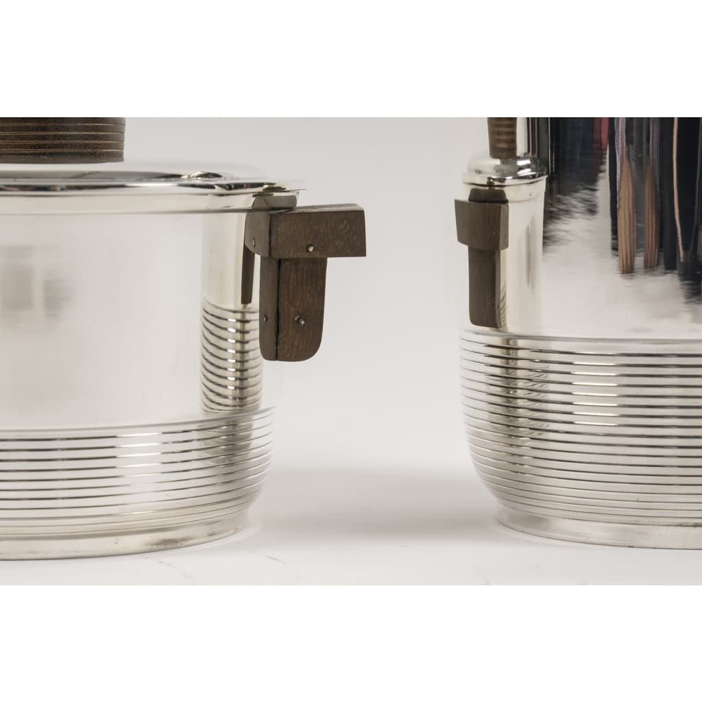Fouquet Lapar – Service thé café 3 pièces argent massif ART DECO | Biron 