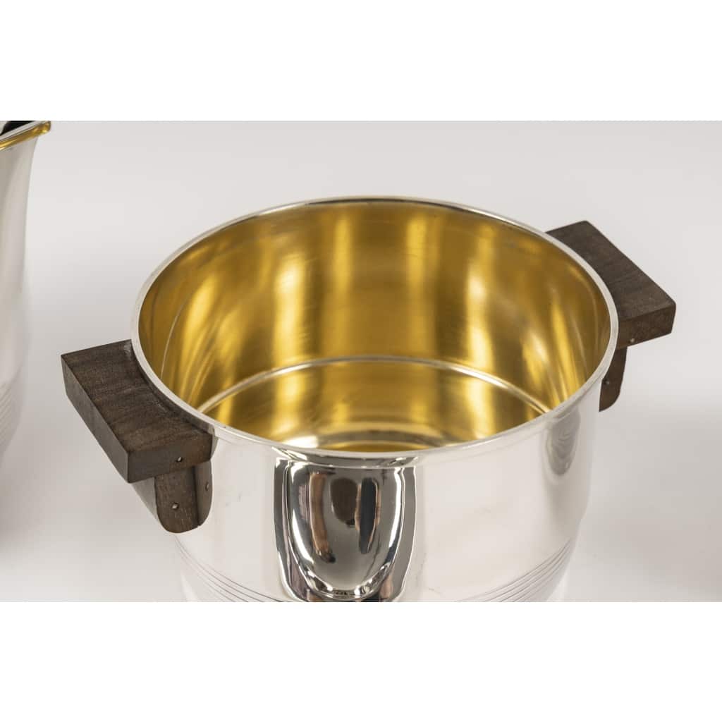 Fouquet Lapar – Service thé café 3 pièces argent massif ART DECO | Biron 