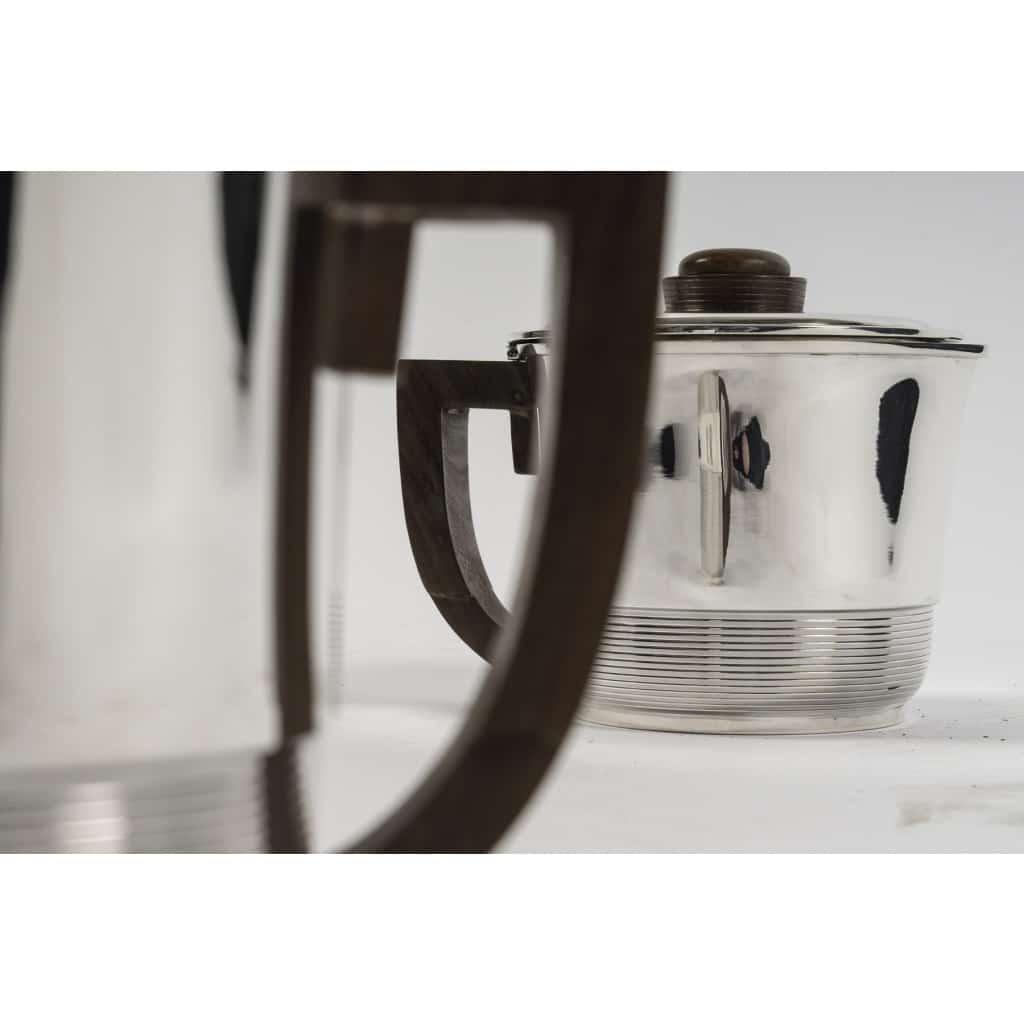 Fouquet Lapar – Service thé café 3 pièces argent massif ART DECO | Biron 
