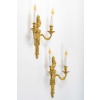 Paire d’Appliques en Bronze Ciselé et Doré à Deux Bras de Lumières d’Époque Louis XVI vers 1780 | Biron 