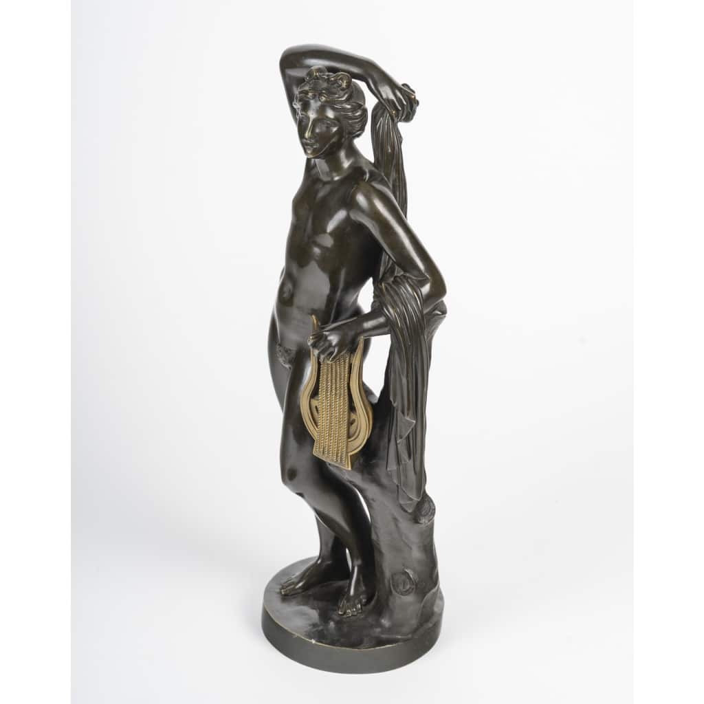 Bronze représentant Apollon accoudé à un arbre, 19 ème siècle. | Biron 