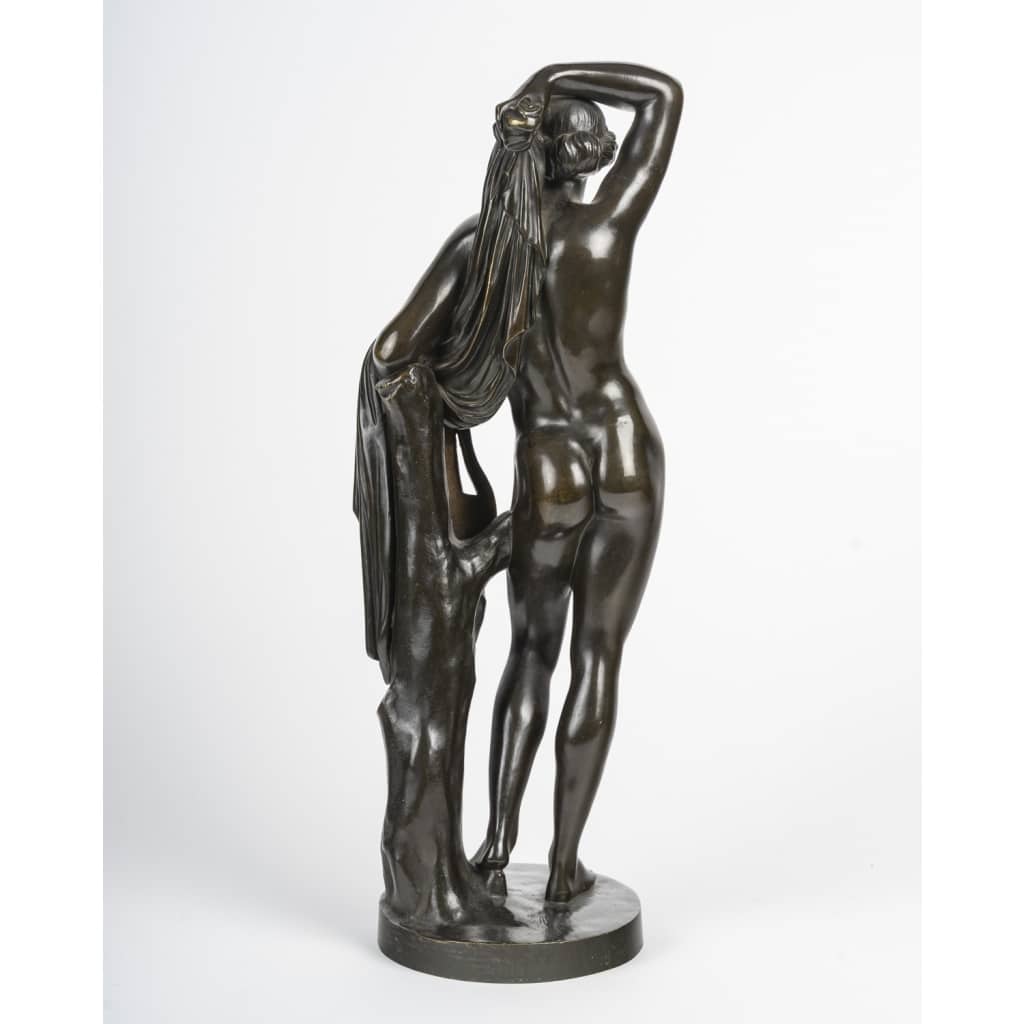 Bronze représentant Apollon accoudé à un arbre, 19 ème siècle. | Biron 