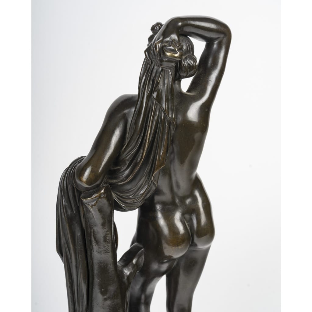 Bronze représentant Apollon accoudé à un arbre, 19 ème siècle. | Biron 