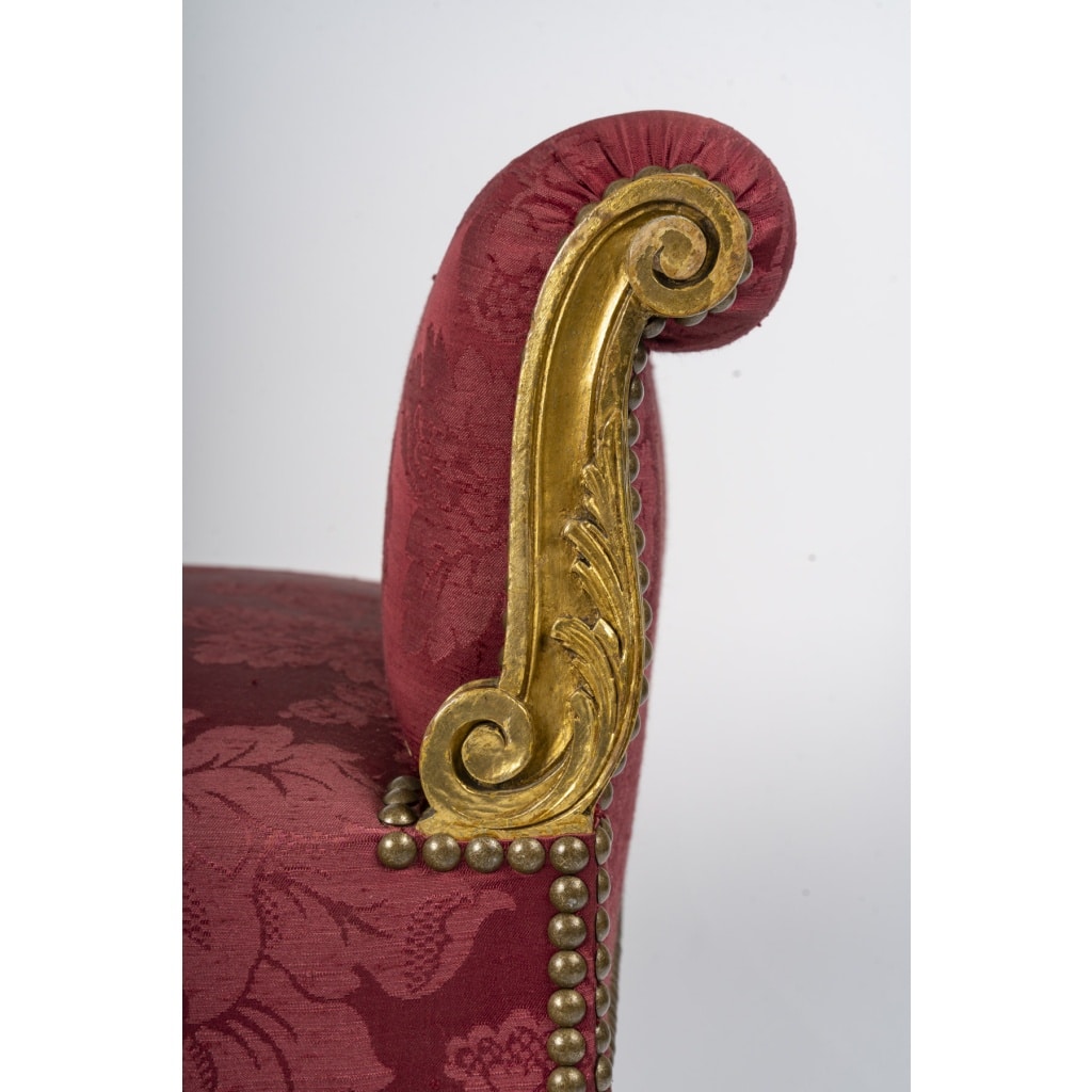 Tabouret curule avec accotoirs Napoléon III | Biron 