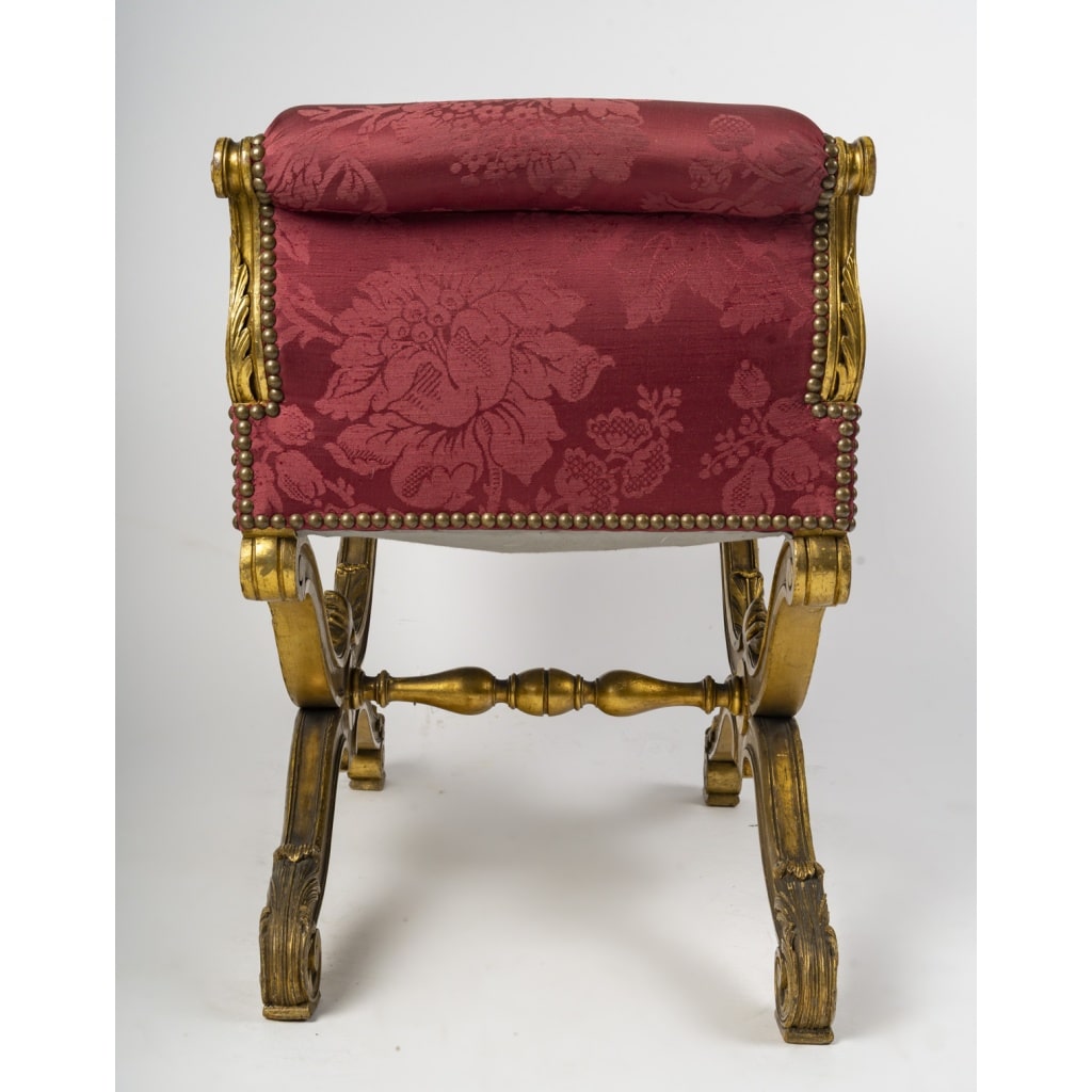 Tabouret curule avec accotoirs Napoléon III | Biron 