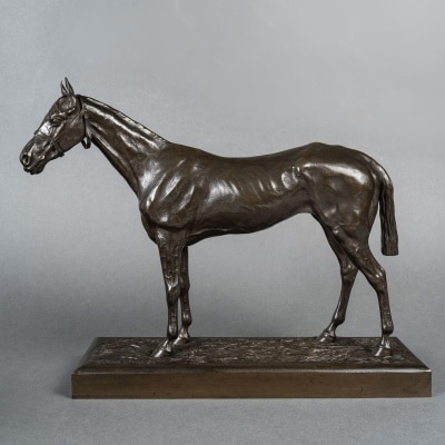 Sculpture - Cheval De Course , Henri De Vains (1851-1909) - Bronze