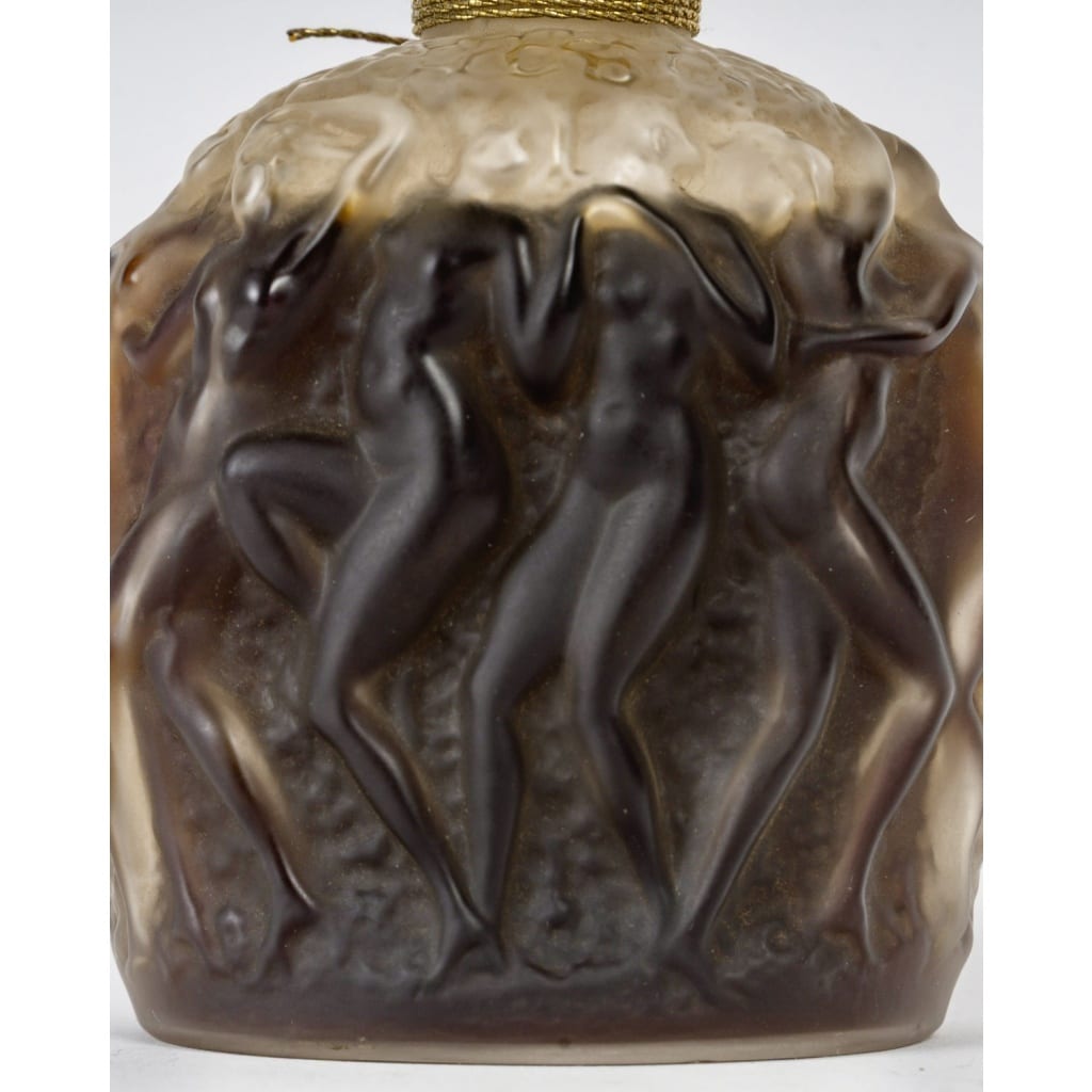 Flacon « Calendal » verre blanc patiné sépia de René LALIQUE pour Molinard | Biron 