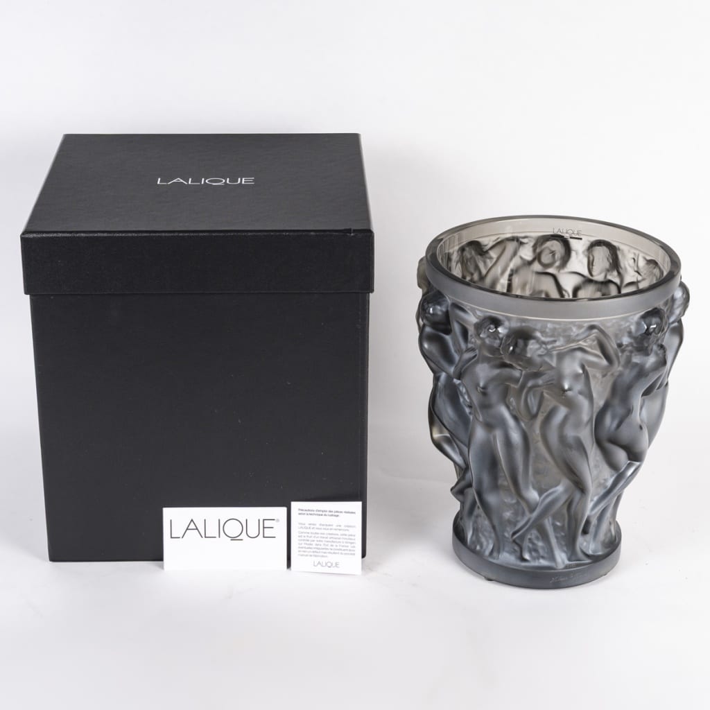 Vase « Bacchantes » cristal bronze de LALIQUE FRANCE – Neuf | Biron 