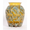 Vase « Chamois » verre jaune ambré patiné vert de René LALIQUE | Biron 