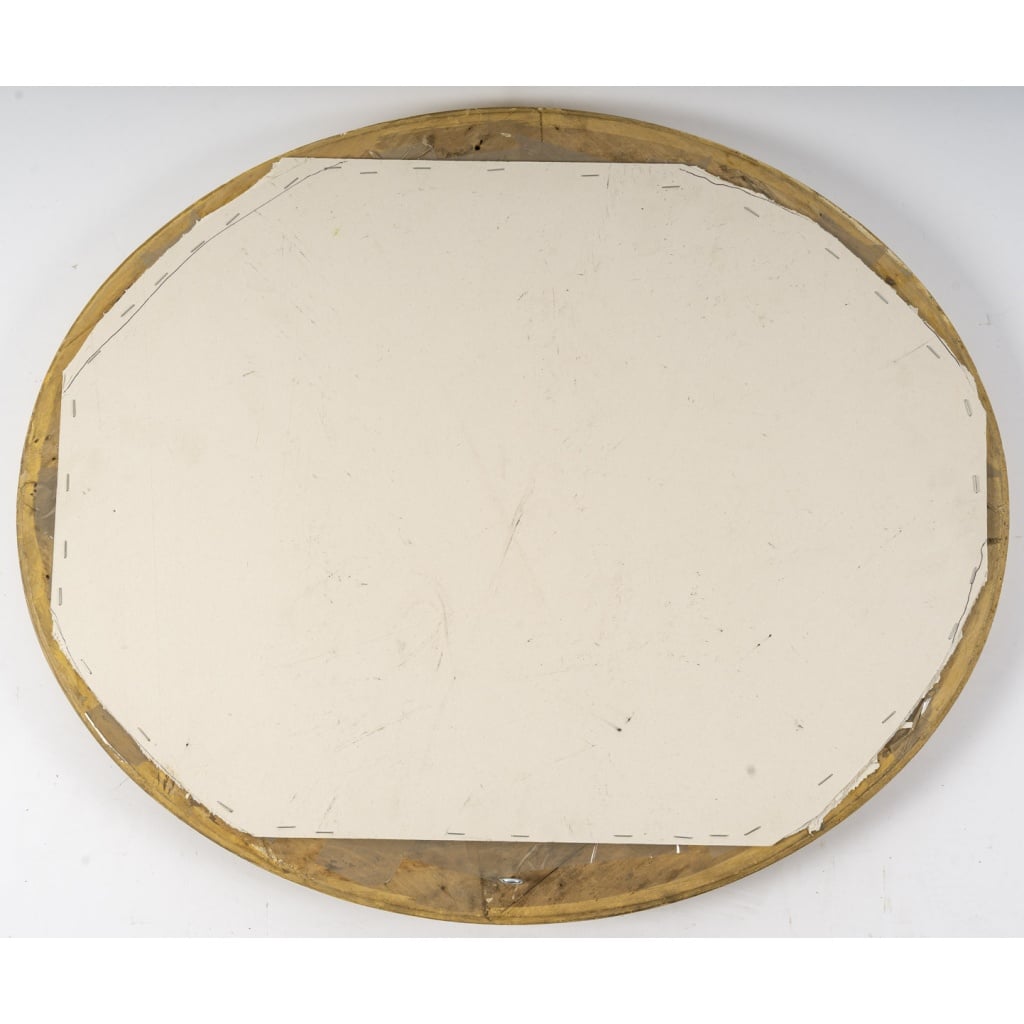 miroir ovale en bois doré | Biron 