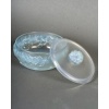 Boîte « Primevères » verre opalescent patiné bleu de René LALIQUE | Biron 