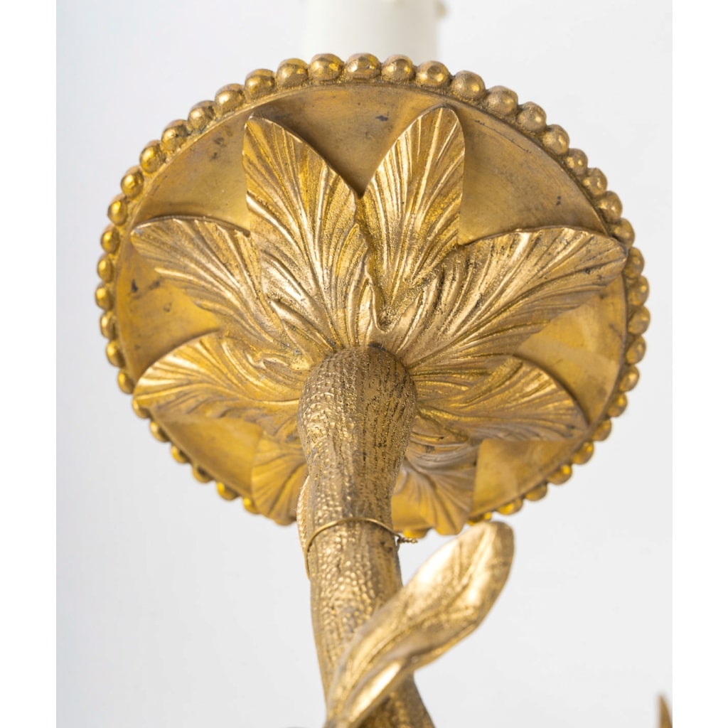 Série de quatre appliques en Bronze Ciselé à deux Bras de Lumières Italie vers 1850 | Biron 