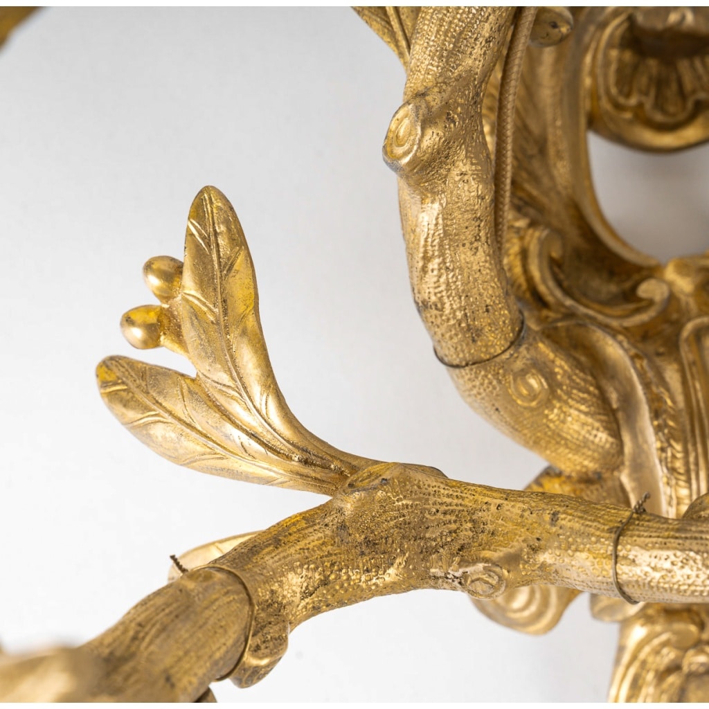 Série de quatre appliques en Bronze Ciselé à deux Bras de Lumières Italie vers 1850 | Biron 