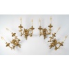 Série de quatre appliques en Bronze Ciselé à deux Bras de Lumières Italie vers 1850 | Biron 