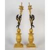 François Louis Savart – Paire de candélabres en bronze à décor d’Amours ailés, époque Empire | Biron 