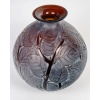 Vase « Milan » verre rouge ambré patiné blanc de René LALIQUE | Biron 