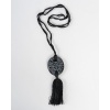 Pendentif « Guêpes » verre noir patiné blanc de René LALIQUE | Biron 