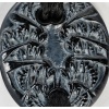 Pendentif « Guêpes » verre noir patiné blanc de René LALIQUE | Biron 
