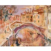 Serge Belloni (1925-2005) – Le Jardin du Poète à Venise huile sur panneau vers 1970 | Biron 