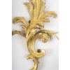 Suite de 4 appliques de style rocaille en bois sculpté et doré, circa 1900 | Biron 