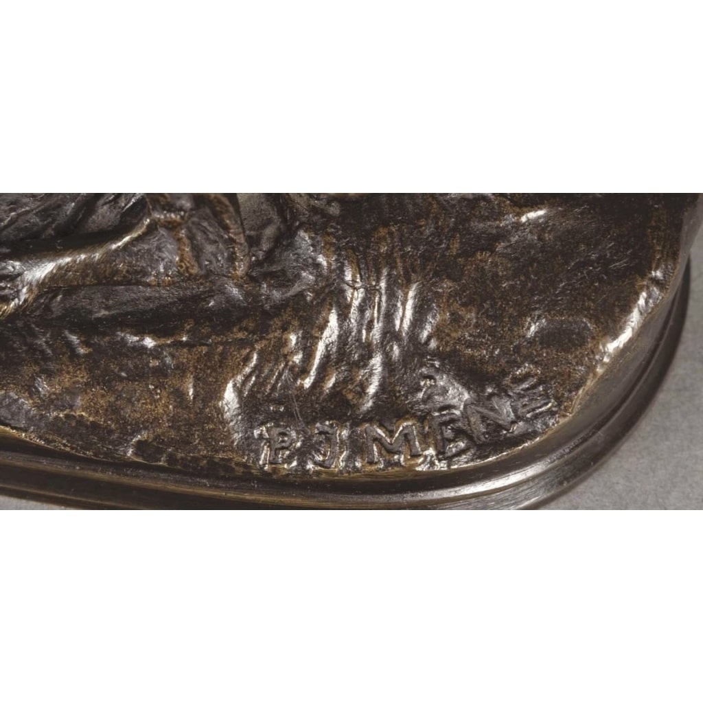 Sculpture – Chien Épagneul « Sultan » , Pierre – Jules Mêne (1810-1879) – Bronze | Biron 
