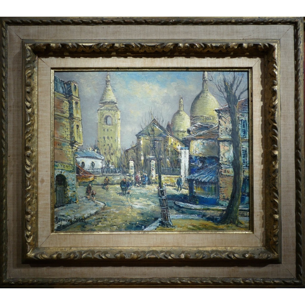 BESSE Raymond Peinture Française 20è Paris Montmartre La Place Du Tertre Huile Sur Toile Signée Certificat d’authenticité | Biron 