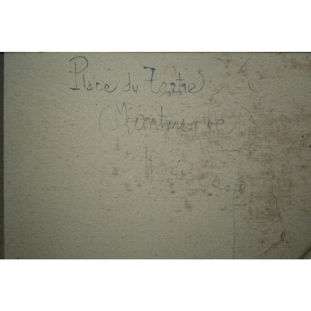 BESSE Raymond Peinture Française 20è Paris Montmartre La Place Du Tertre Huile Sur Toile Signée Certificat d’authenticité | Biron 