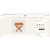 Fauteuil Et Tabouret Pliants « Pippa » Cuir Et Bois de HERMES | Biron 