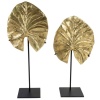1970 Feuille en bronze doré dessinée par Christiane Charles Maison Charles | Biron 