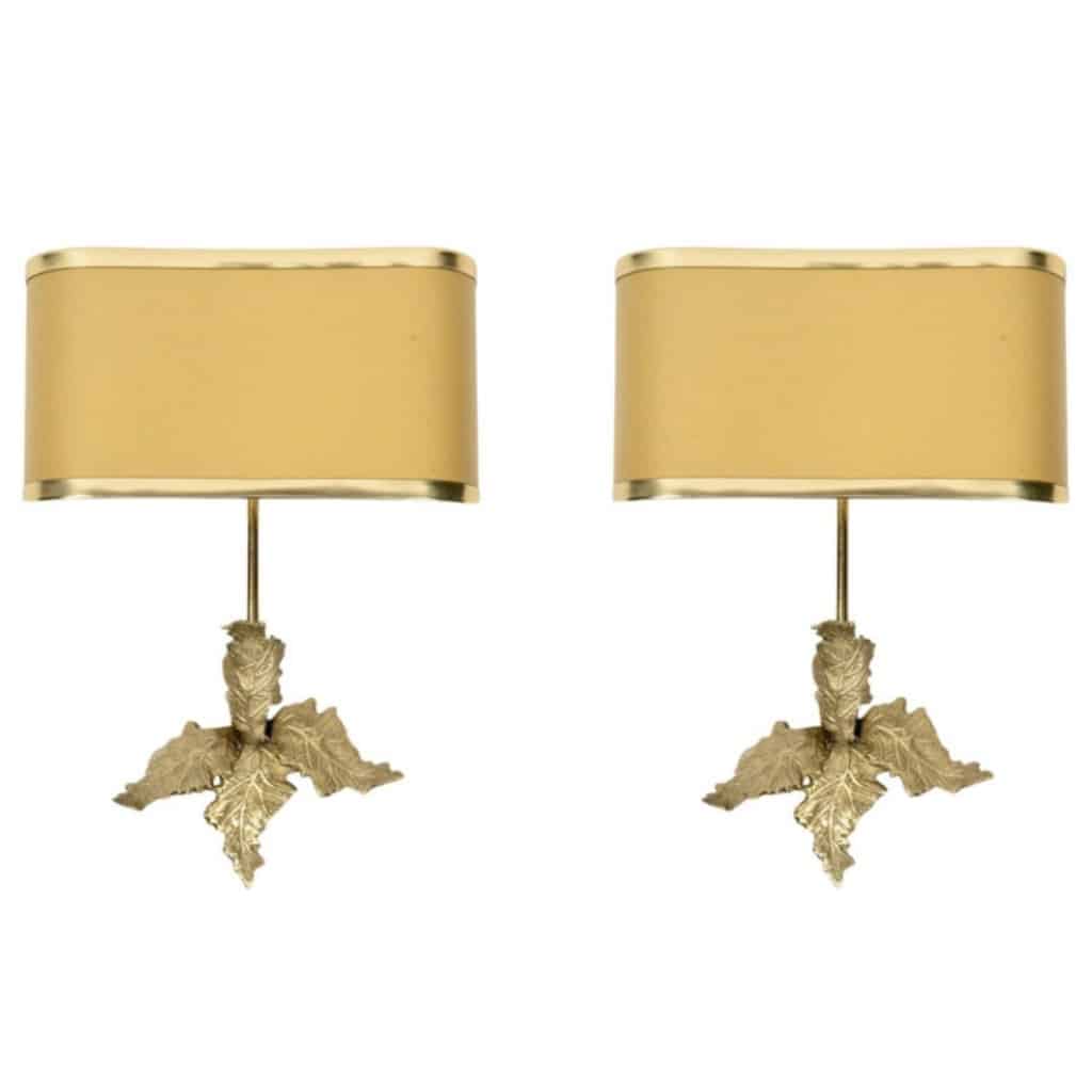 1970 Paire d’appliques murales en bronze par la Maison Charles | Biron 