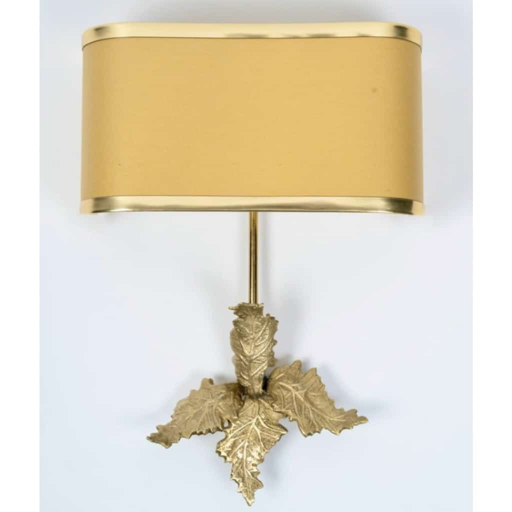 1970 Paire d’appliques murales en bronze par la Maison Charles | Biron 