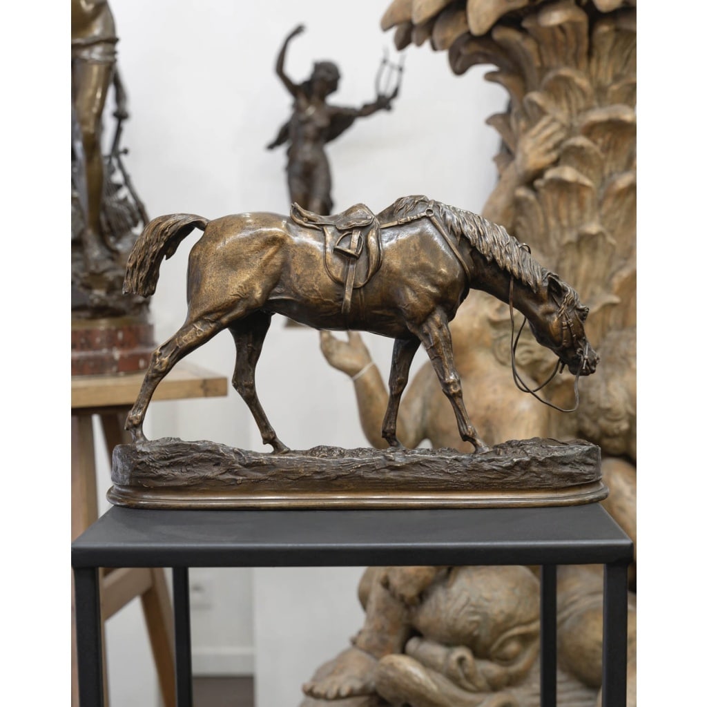 Sculpture – Jument à l’écurie , Pierre – Jules Mêne (1810-1879) – Bronze | Biron 