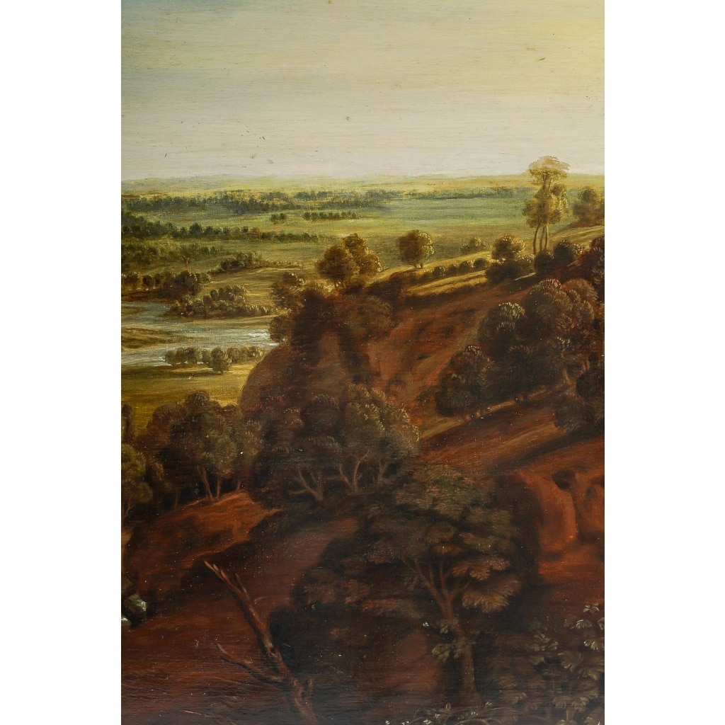 École Française vers 1680-1700, La Vie à la Campagne, huile sur bois | Biron 