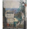 Serge Belloni (1925-2005) L’escalier de la rue du Calvaire à Montmartre huile sur toile vers 1953 | Biron 
