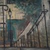 Serge Belloni (1925-2005) L’escalier de la rue du Calvaire à Montmartre huile sur toile vers 1953 | Biron 