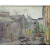 Serge Belloni (1925-2005) L’escalier de la rue du Calvaire à Montmartre huile sur toile vers 1953 | Biron 